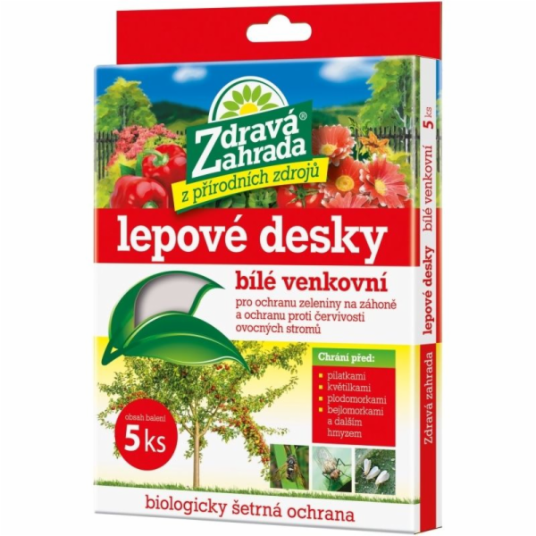 Desky lepové bílé venkovní 5 ks