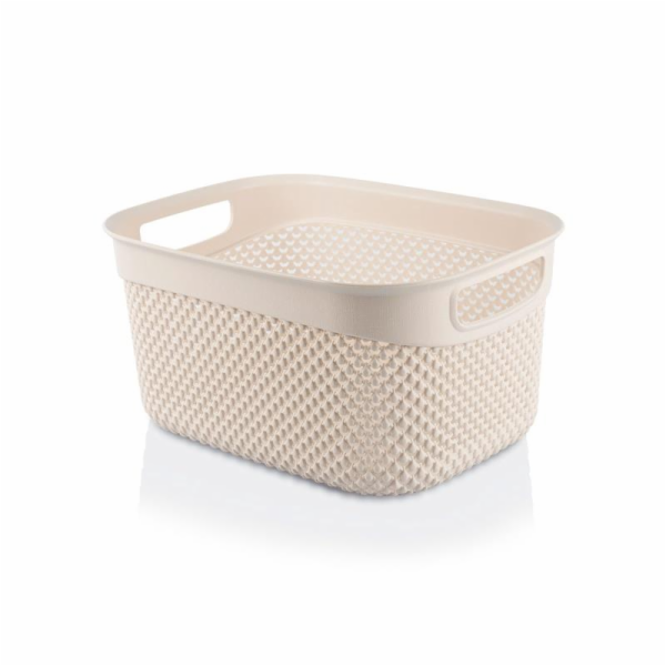 Koš DROP 6,6 l, krémový 29x21x15 cm