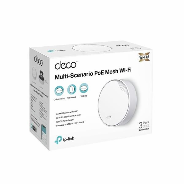 TP-Link DECO X50-POE(1-PACK) Systém mesh Wi-Fi Dvoupásmov...
