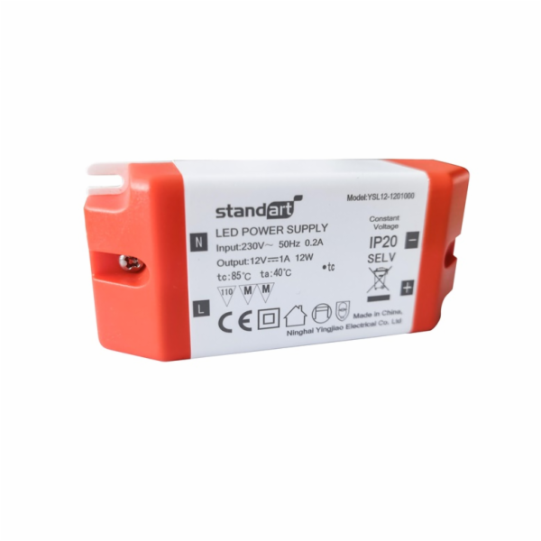 Zdroj standardní, LED, 1A, 0-12W, 12V, DC, IP20