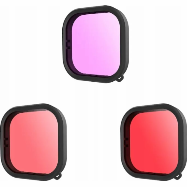 Telesin Set 3v1 Gopro Hero 9 černých potápěčských filtrů