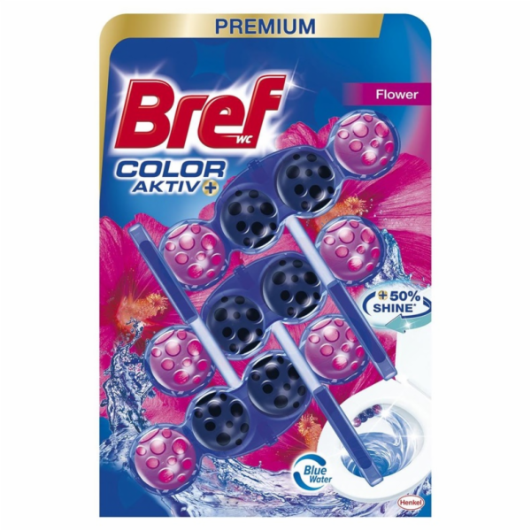 Bref WC blok Color Aktiv Fresh Flower 3x50g