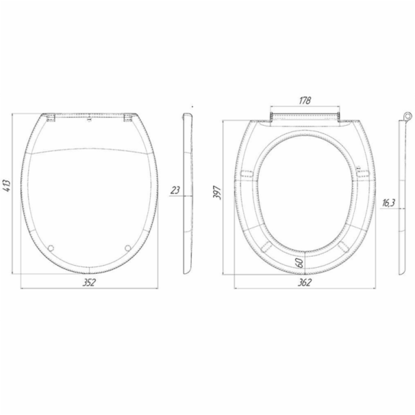 Kryt na WC se spojovacími prvky WS0100EU