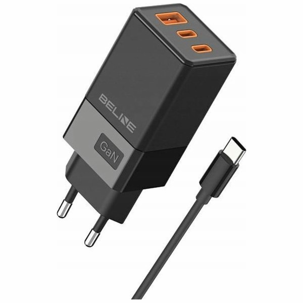 Beline nabíječka 65W GaN síťová nabíječka 2xUSB-C + USB-A...