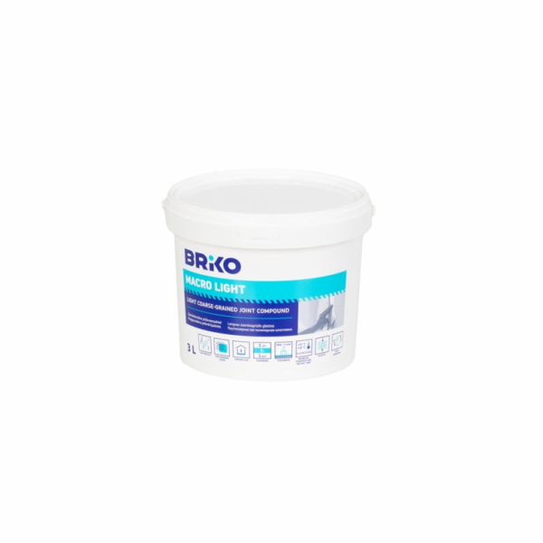 Tmel Briko Macro Light, jemně hrubozrnný, bílý, 3l