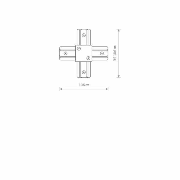 Konektor Nowodvorski TRACK PROFIL X-CONNECTOR, 106 mm