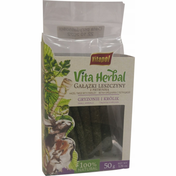 Vitapol Vita Herbal pro hlodavce a králíky, snítka lískov...