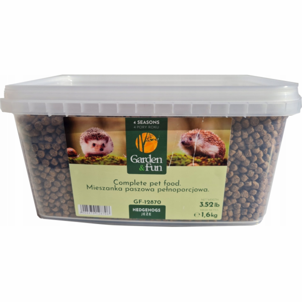 Garden&Fun Krmivo pro volně žijící ježky - 3 sezóny 1,6 kg