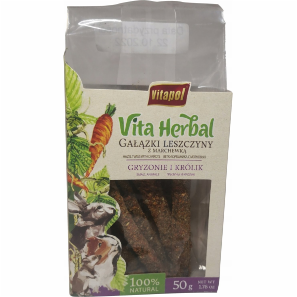 Vitapol Vita Herbal pro hlodavce a králíky, lískové větvi...