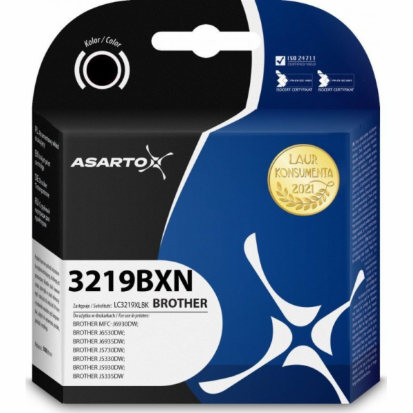 Inkoust Asarto  pro Brother 3219BXN | LC3219XLBK | 3000 s...