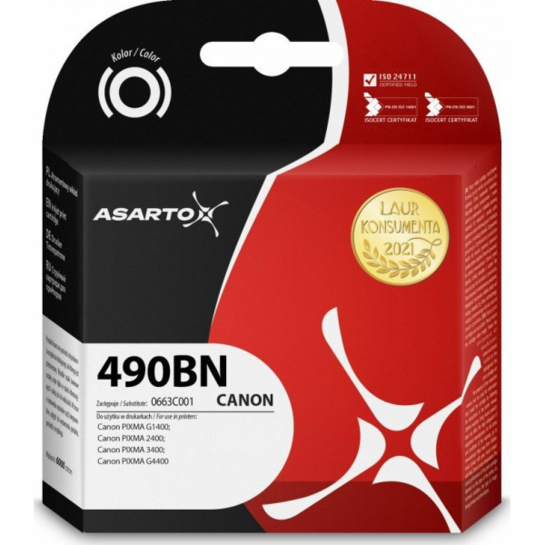 Inkoust Asarto Inkoust Asarto pro Canon 490BN | 0663C001 ...