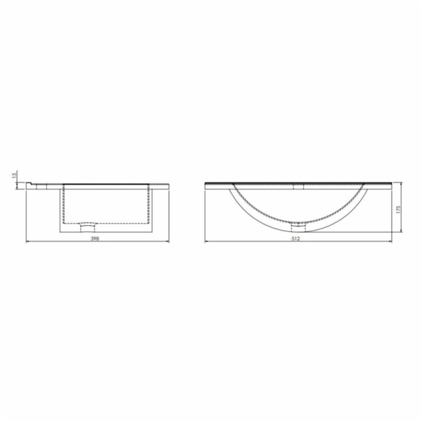 METRO SLIM D50 BÍLÁ V UMYVADLE