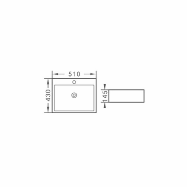 Umyvadlo DOMOLETTI ACB8207, 510×430 mm