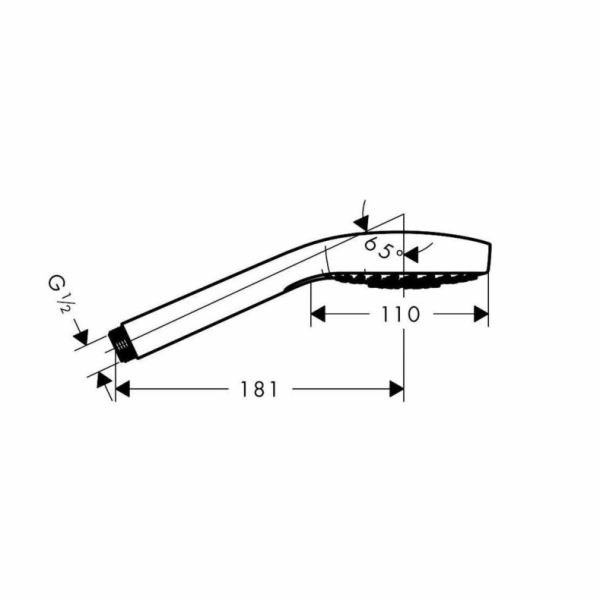 Sprchová hlavice Hansgrohe Croma E 26815340, černá, 110 mm