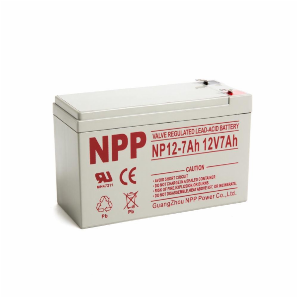 Baterie NPP, 12V 7Ah, NP12-7Ah
