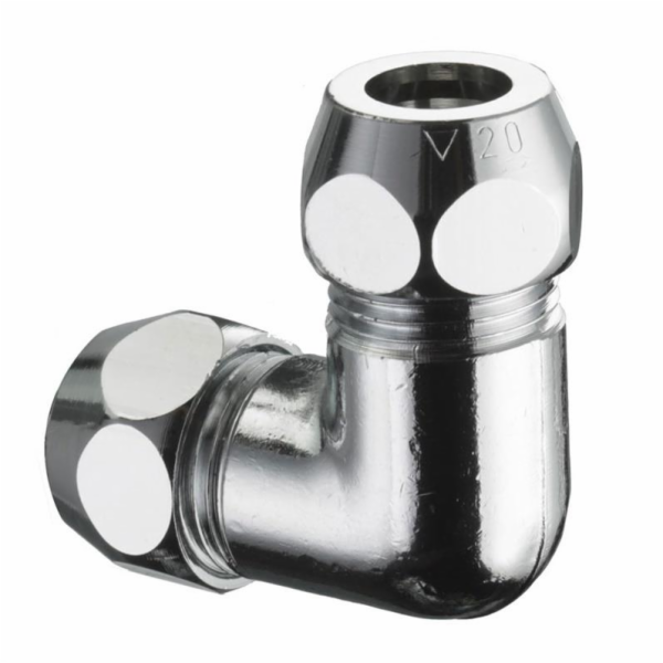 Koleno 064460699, 3/8 x 3/8 prod. vlákno dvě matice 10 mm