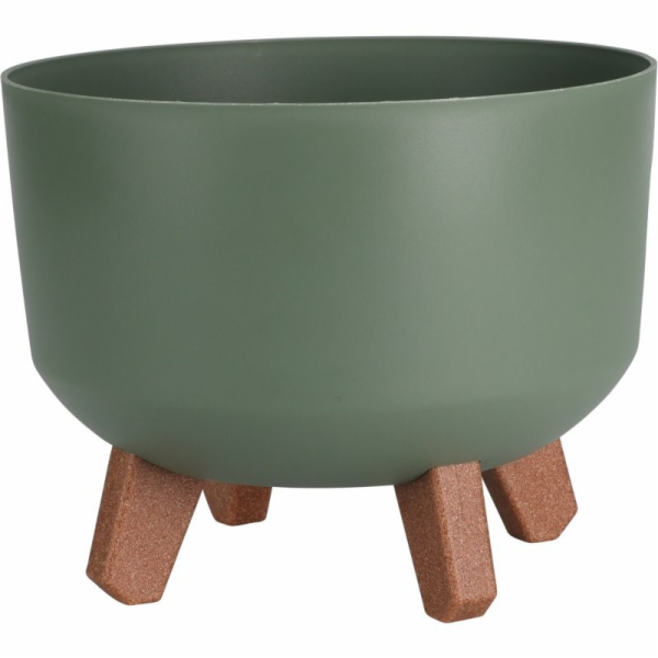 Květináč na nožkách kulatý 24 cm zelená KO-Y89300580