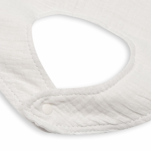Mušelínový dětský bryndák New Baby white