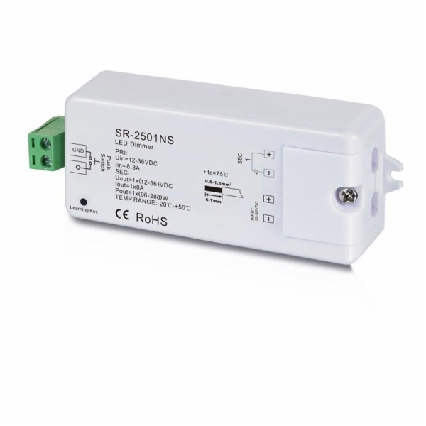 1X8A SR-2501NS Přijímač systému ovládání LED pásků 12-36V 