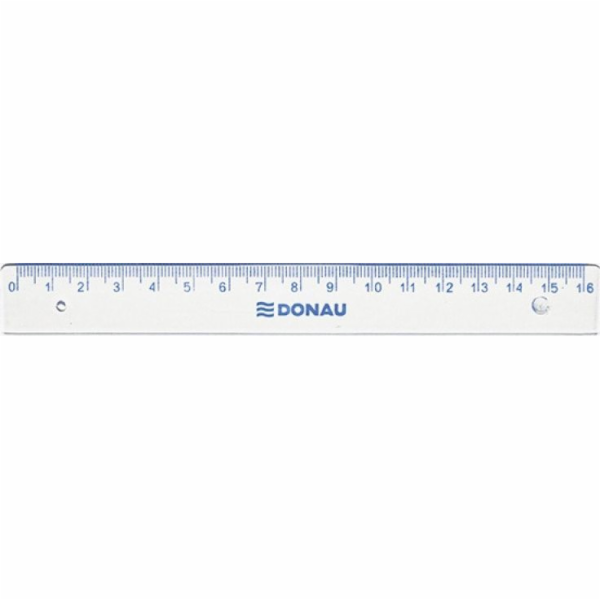 Donau Pravítko 16cm, přívěsek, průhledné