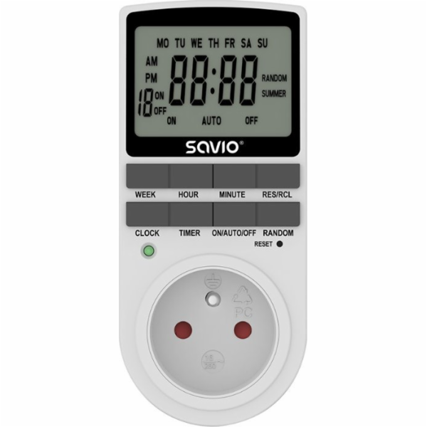 Časový programátor s LCD obrazovkou, 16A, 3680W, AE-03