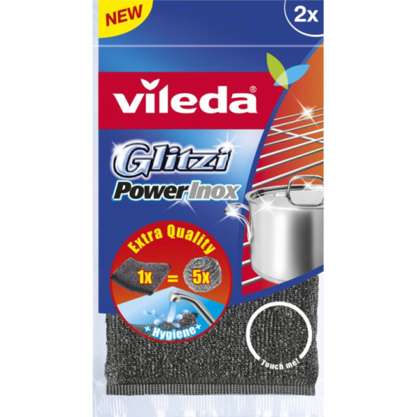 Vileda 141656 scouring pad Fabric  Stainless steel Grey  ...