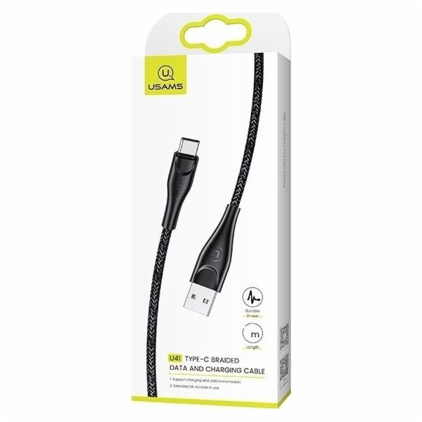 Usams USB-A – USB-C USB kabel 3 m černý (63796-uniw)