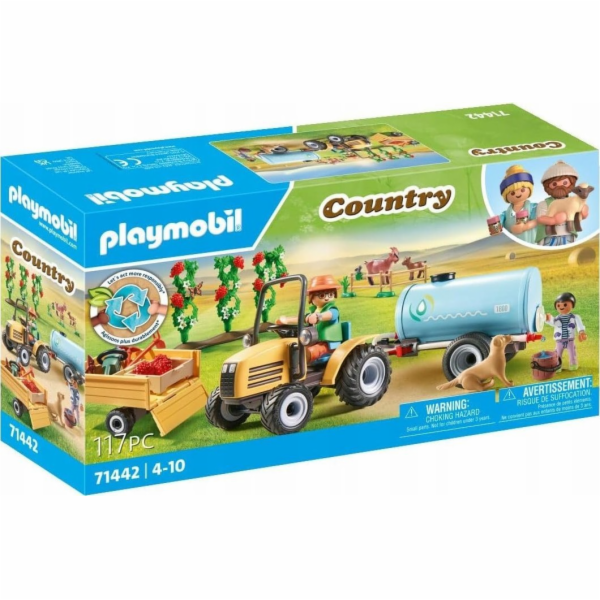 PLAYMOBIL 71442 Venkovský traktor s přívěsem a nádrží na ...