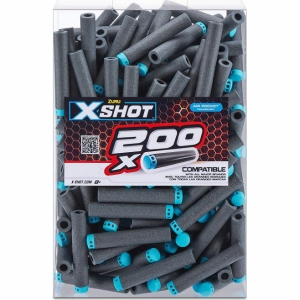X-Shot 200-balení náhradních šipek, šipkový blaster