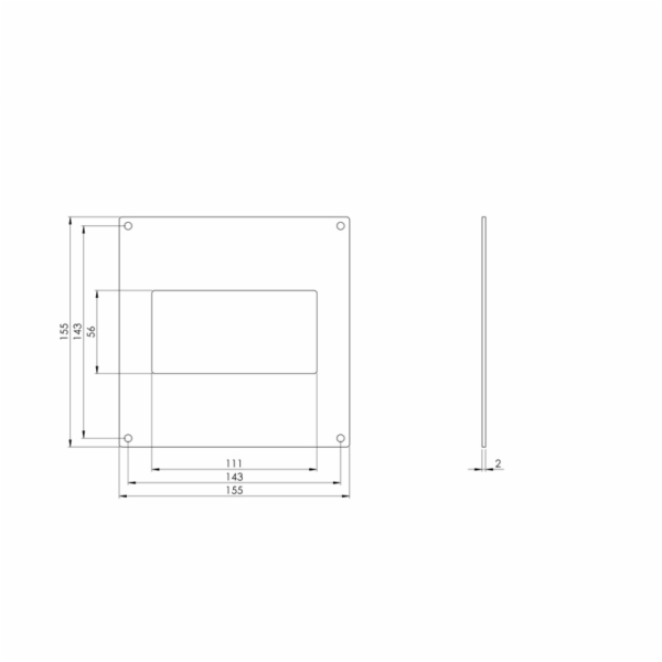 Plastová příruba EUROPLAST KF, 110 x 55 mm