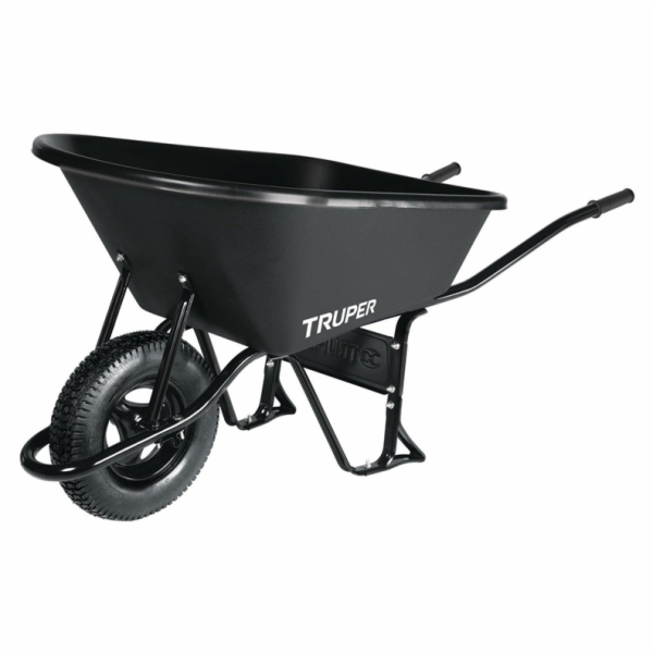 Jednokolový trakař Truper 11777, ocel, černý, 120l