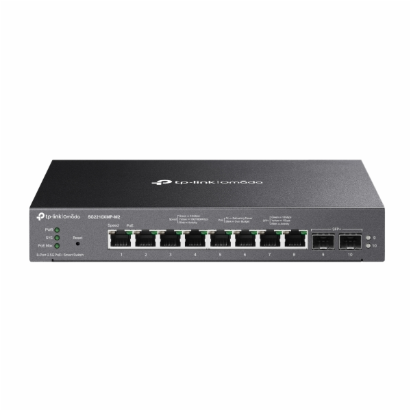 Switch TP-Link SG2210XMP-M2 8x GLan/PoE+, 2x 10G SFP+, 16...