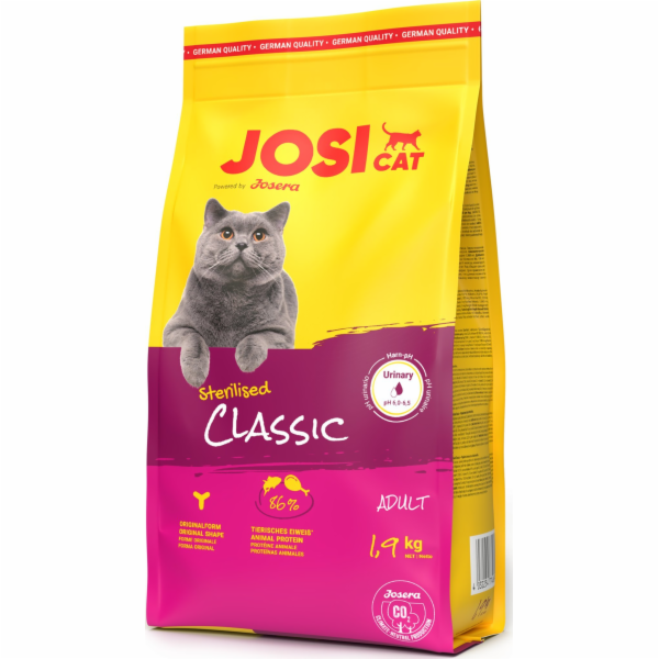 Jan. kočičí žrádlo JosiCat sterilizovaný, pták/kapka, 1,9 kg