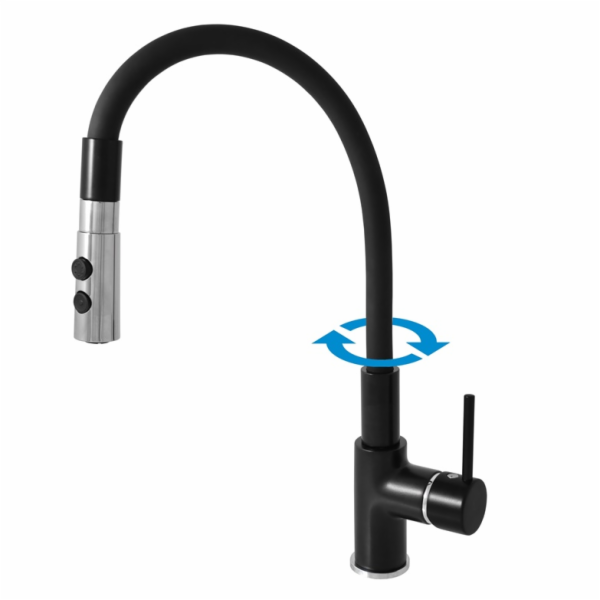 Kuchyňská baterie Domoletti Seina DSE919,5/12CMATC černá