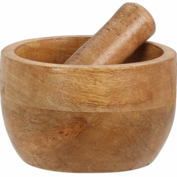 Hmoždíř s tloučkem mangové dřevo 10 x 10 x 6 cm KO-A65005520