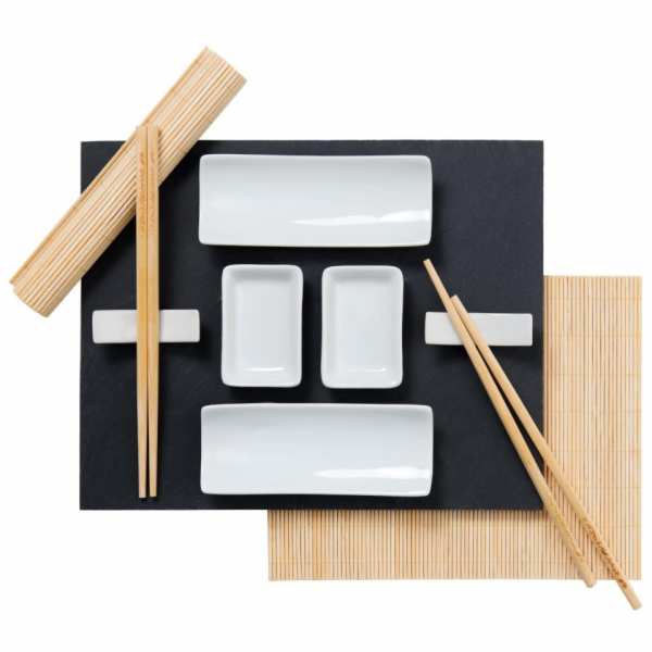 Sushi set porcelán/břidlice/bambus sada 11ks KO-210000010