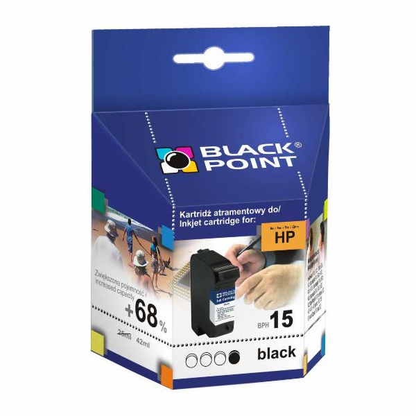 Inkoust Black Point BPH15 / C6615NE č. 15 (černý)
