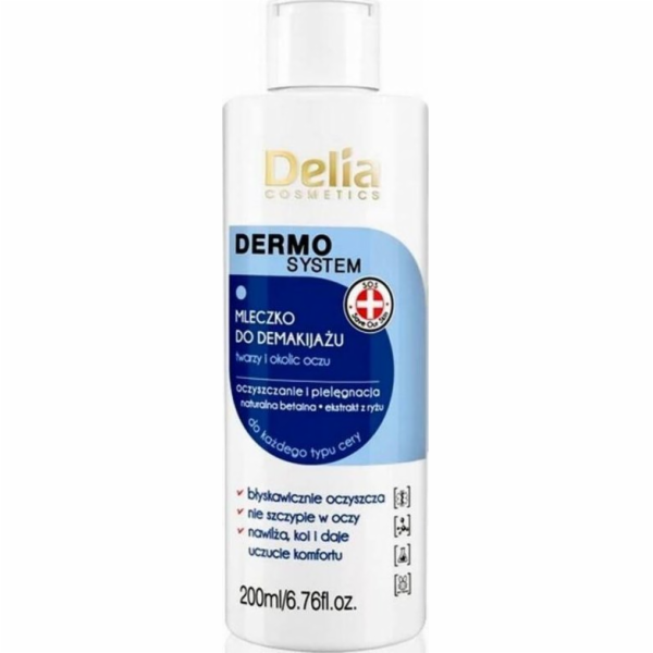 Delia Dermo System Odličovací mléko na obličej a oči 210 ml