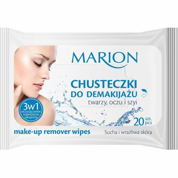 Marion Odličovací ubrousky na obličej, oči a krk pro such...