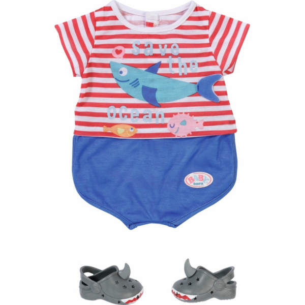 ZAPF Creation BABY born® Pyžamo a dřeváky modré, doplňky ...