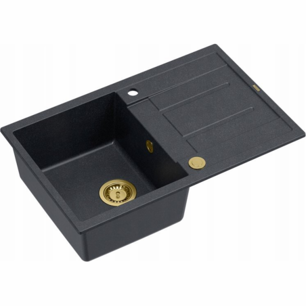 GraniteQ dřez MORGAN 111 GraniteQ černý diamantový dřez s...