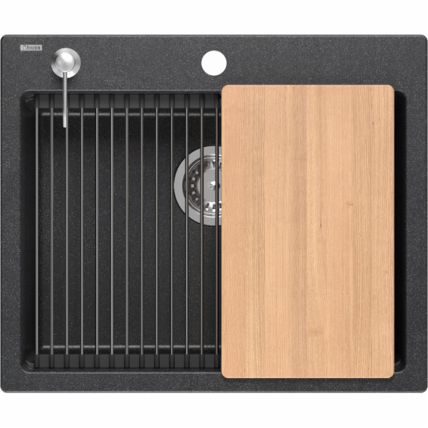 Graniteq Quadron Sink Kurt 110 | Černý tečkovaný žulový k...