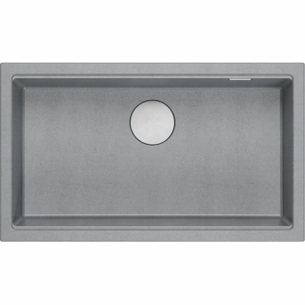 GraniteQ LOGAN 110 dřez GraniteQ stříbrný kamenný dřez 76...