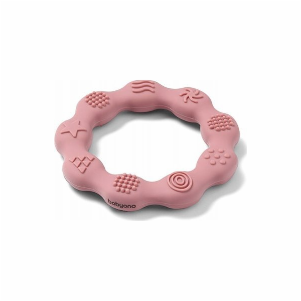 BabyOno BABYONO-825/02- SILIKONOVÝ PRSTEN NA KOUPÁNÍ RŮŽOVÝ