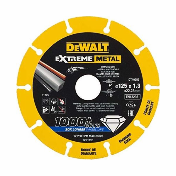 Diamantový řezací kotouč DEWALT Extreme Metal DT40255, O ...