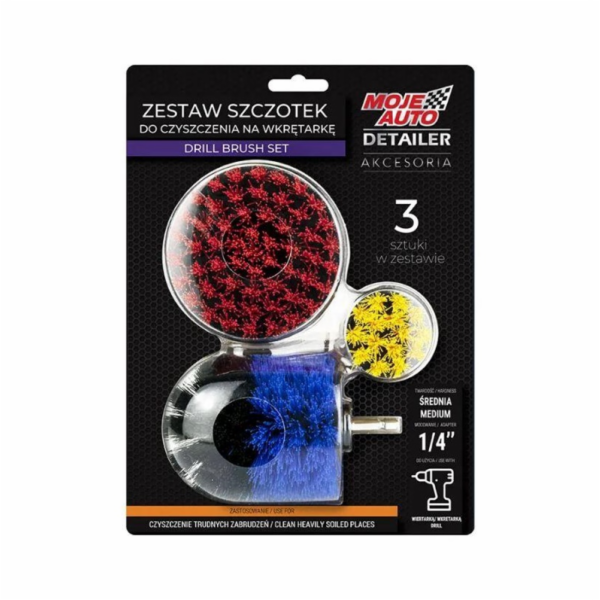 Kartáče na čištění vozu Moje Auto, 3 ks