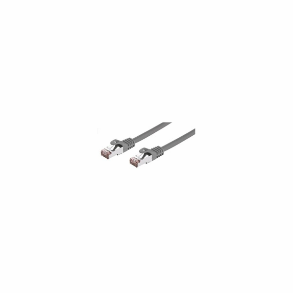 C-TECH kabel patchcord Cat6, FTP, šedý, 10m