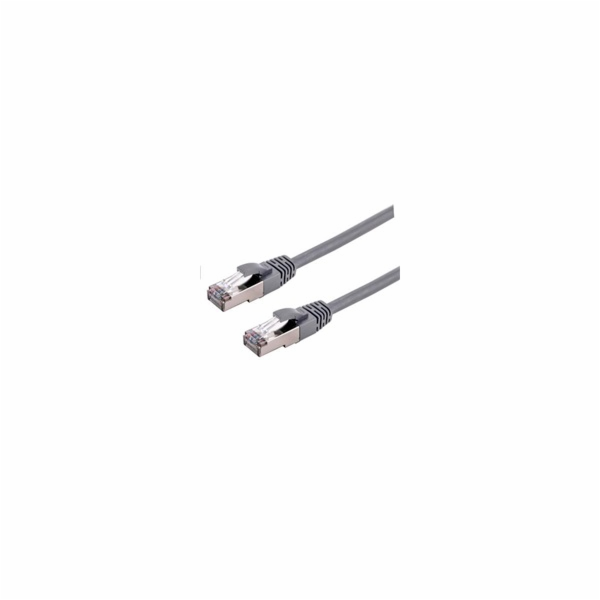 C-TECH kabel patchcord Cat6a, S/FTP, šedý, 2m