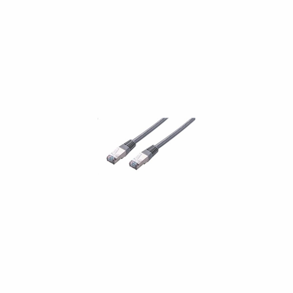 C-TECH kabel patchcord Cat5e, FTP, šedý, 5m
