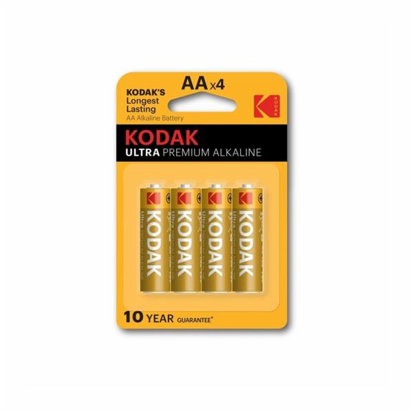 Baterie Kodak AA ULTRA PREMIUM alkalická 4 ks, blistr